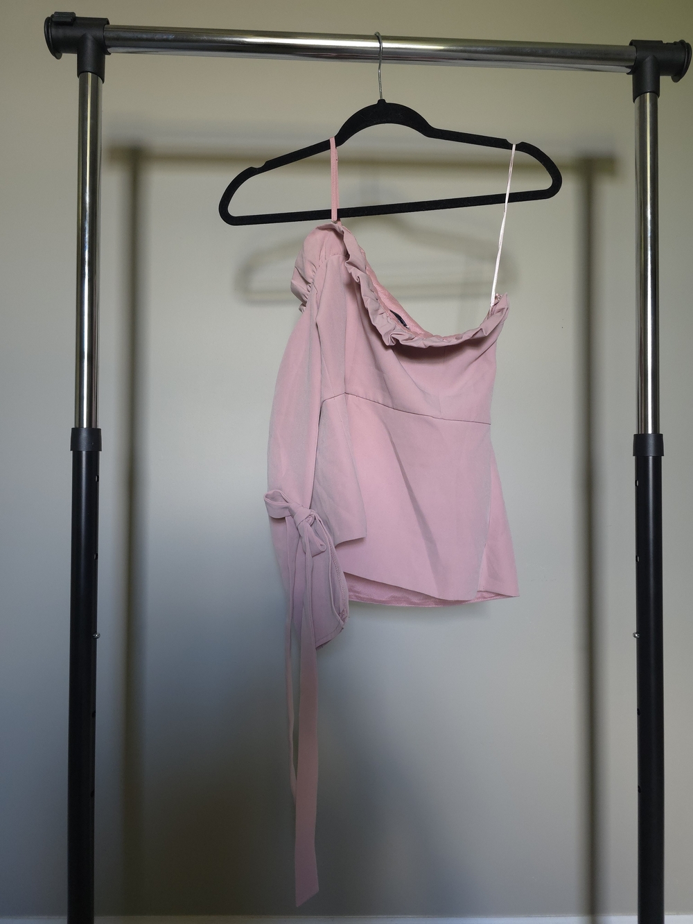 Two Sisters One-Shoulder Ruffle Peplum Top - Picture 4 of 16